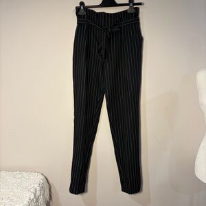 BNWT. Revamped Black and White Striped Straight Leg Pants